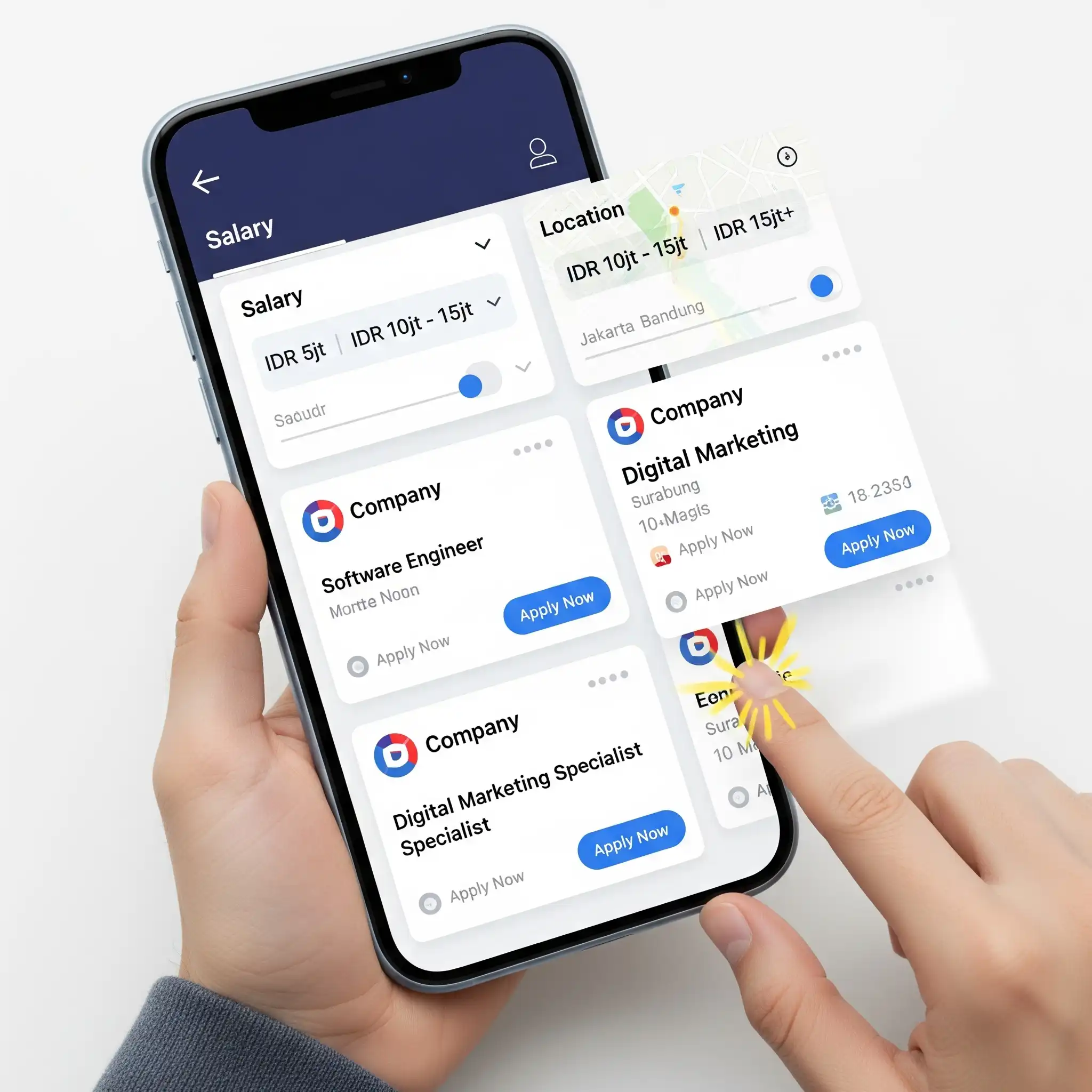 Aplikasi Lowongan Kerja dengan Filter Gaji dan Lokasi Paling Akurat untuk Job Seeker