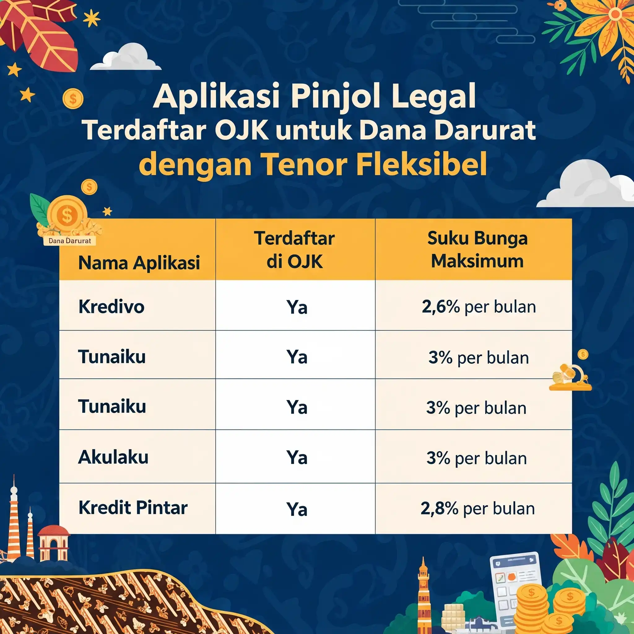 Aplikasi Pinjol Legal Terdaftar OJK untuk Dana Darurat dengan Tenor Fleksibel